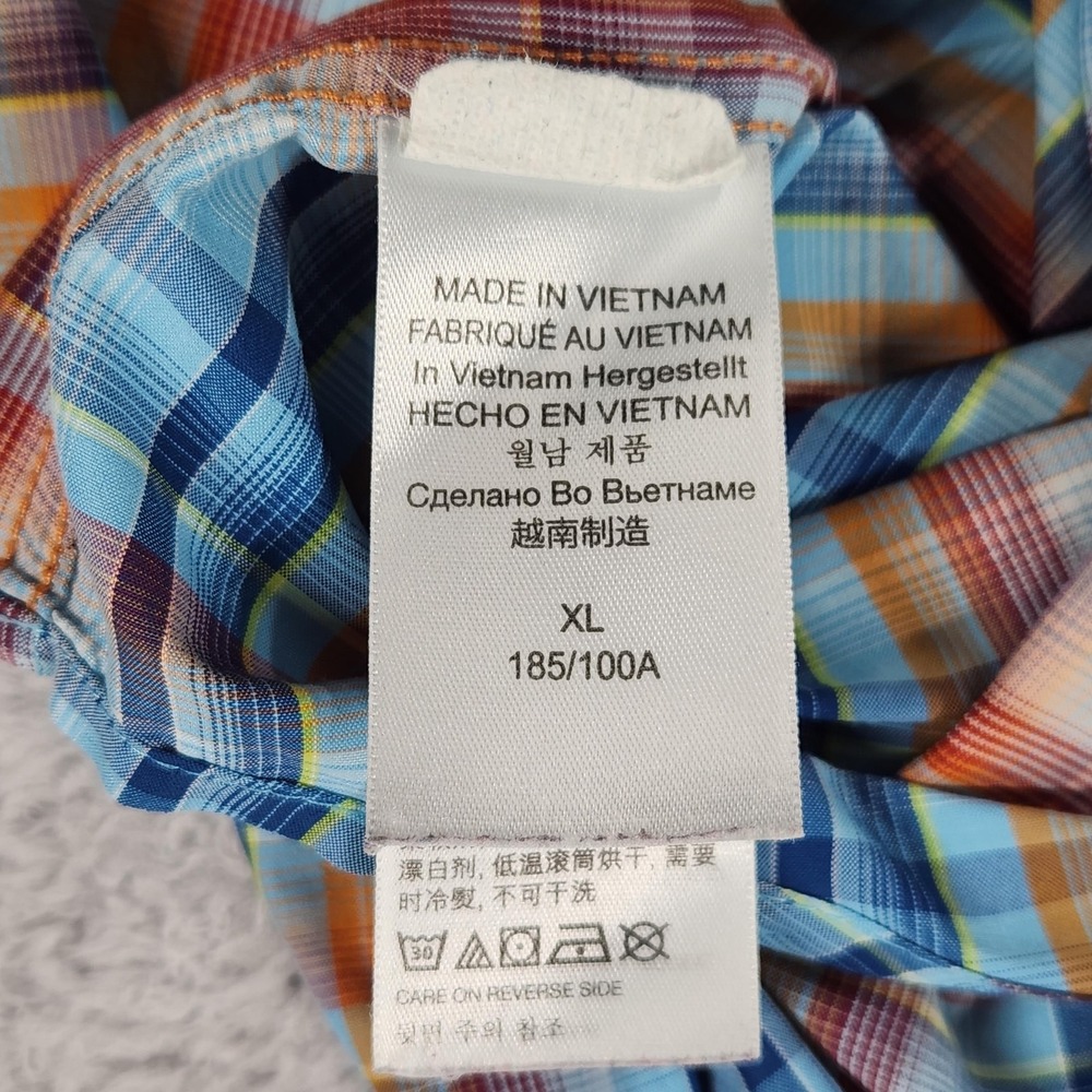 Marmot Shirt Mens XL Multicolor Plaid Short Sleeve Button Up Lightweight Casual - Picture 10 of 14